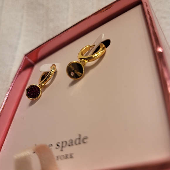 Disc huggie hoop earrings KATE SPADE NEW YORK - NEW! - Picture 5 of 7